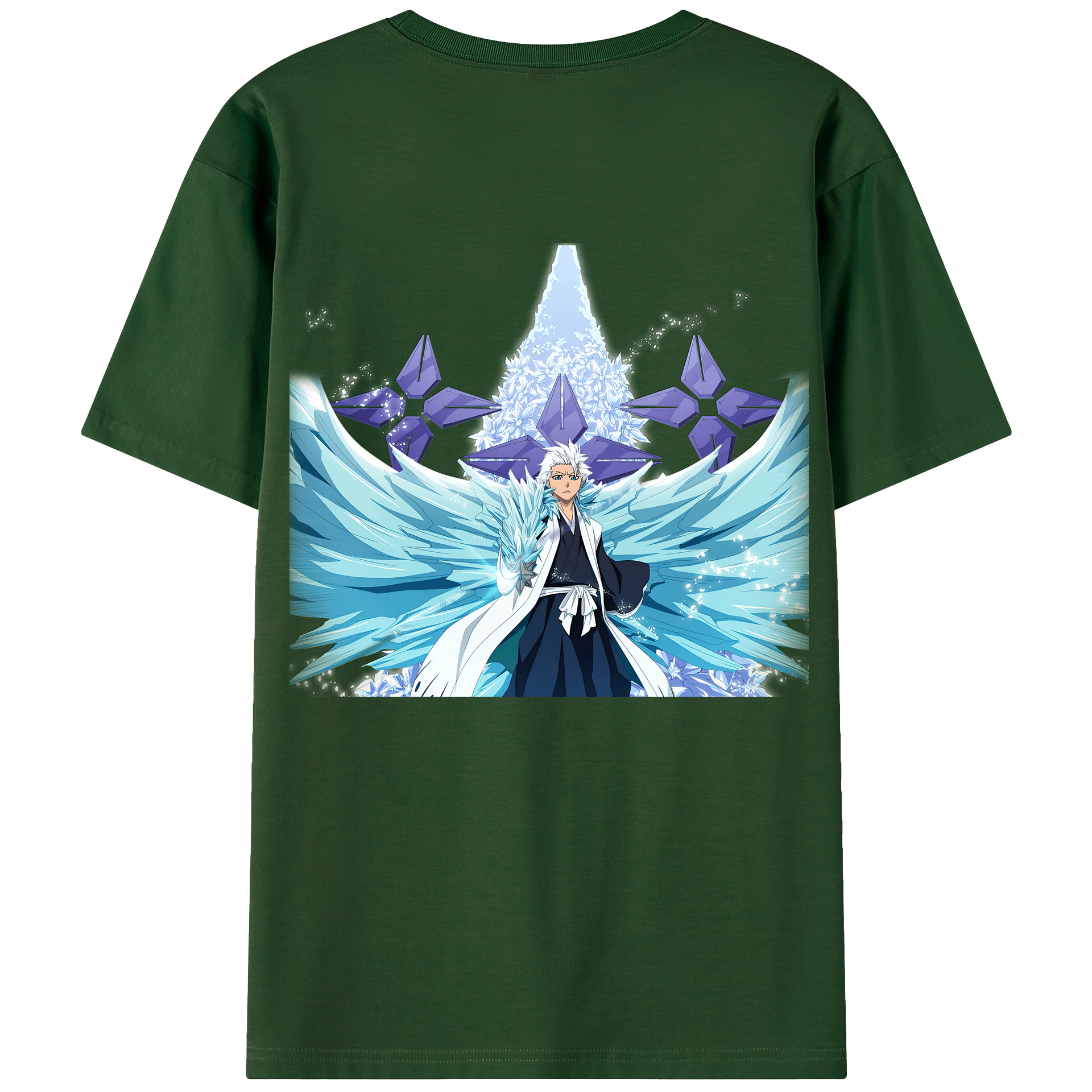 （画像用） ブリーチ 日番谷冬獅郎（ひつがや とうしろう） BLEACH Hitsugaya Toushirou 綿100％半袖Tシャツ（背面プリント）